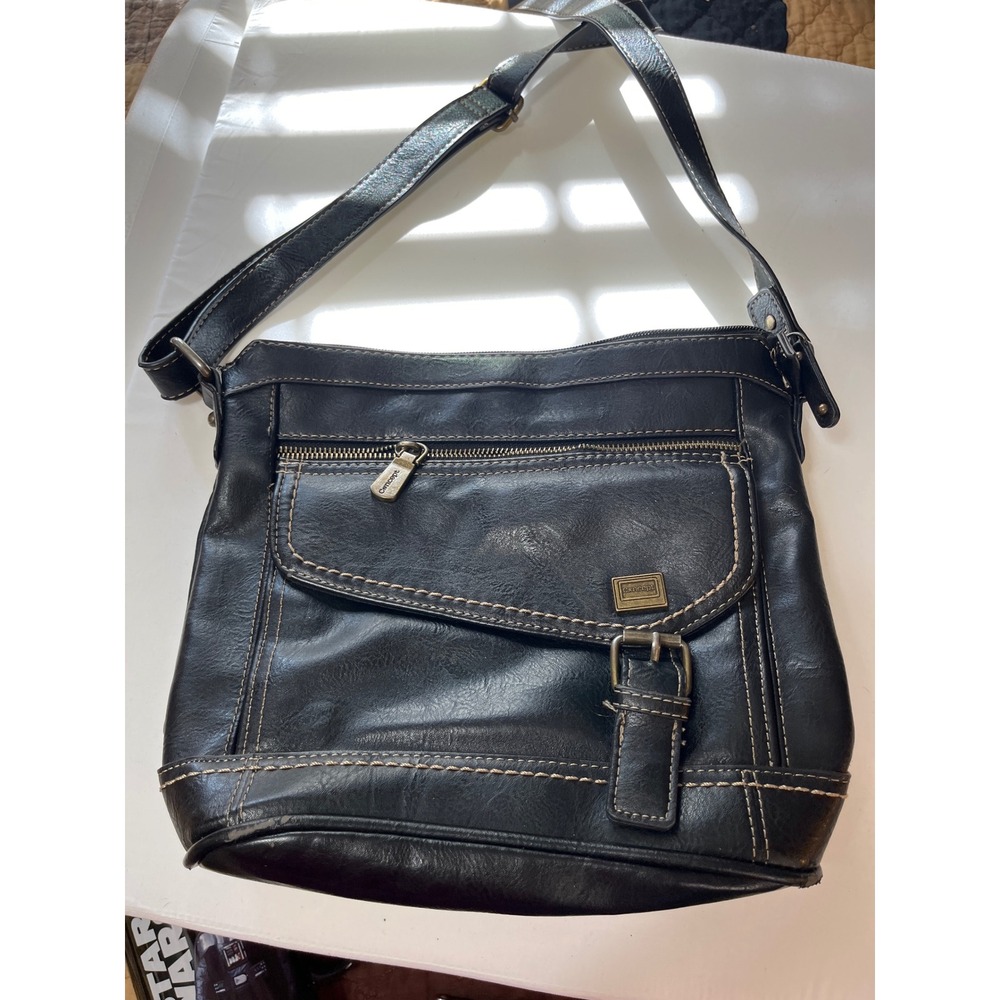 BOC‎ Concept Black Faux Leather crossbody  Bag Medium Size A